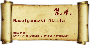 Nadolyanszki Attila névjegykártya