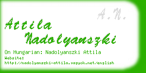 attila nadolyanszki business card